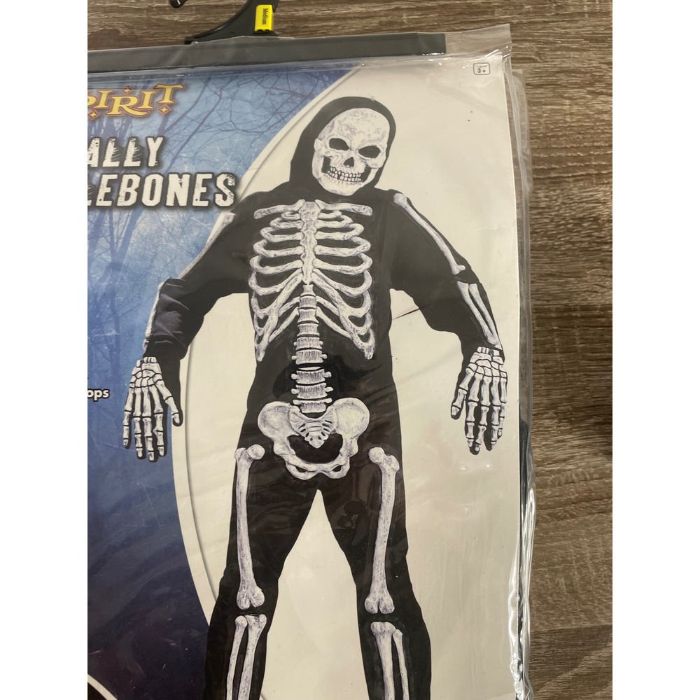Spirit Halloween Totally Skelebones Kids Skeleton Costume Medium 8-10 3D Bones - Picture 6 of 8